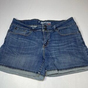 Denizen Levis Women's Size‎ 14 Shorts High Rise Blue Denim Jean 4" Inseam